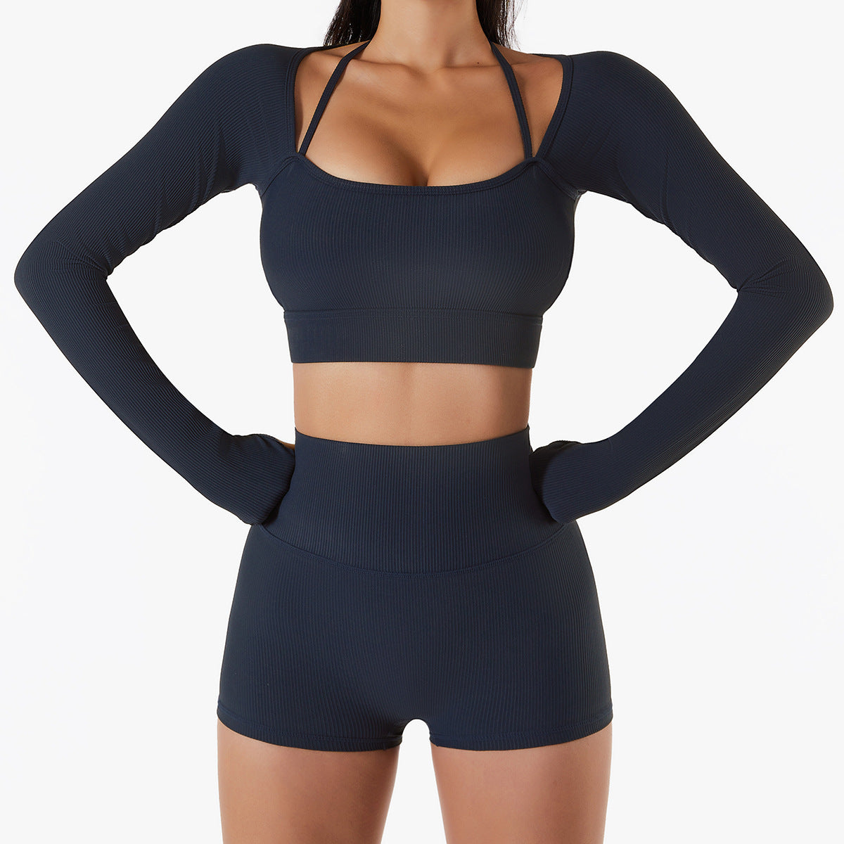 Long‑sleeve, quick‑dry performance top with built‑in support, a slim sculpting fit, and high‑stretch comfort for every flow.