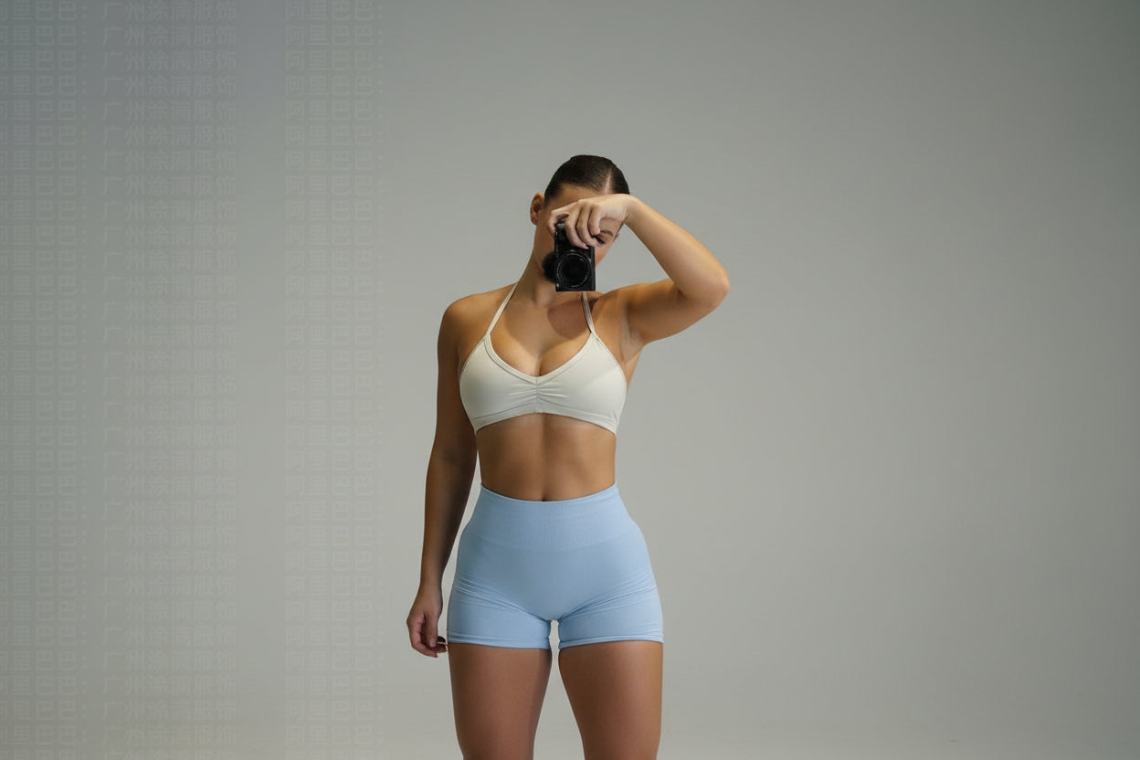 High‑waisted sculpting three‑piece set with a sleek double‑rubbed finish and elevated peach‑lift contour.
